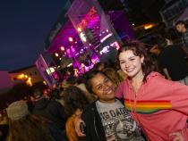 Students, alumni, families and community members attended Saturday’s campus-based Block Party. George Clinton headlines a night of music, dancing, and school spirit at the Lumberjack Weekend Block Party.