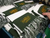 Attendees celebrated the University's fourth anniversary as a polytech on Cal Poly Humboldt Day on Monday, Jan. 26. The free event included performances by student and staff-led bands, and attendees received a Cal Poly Humboldt scarf and a Dick Taylor x Cal Poly Humboldt chocolate bar.
