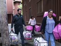 Students and their families arrived on campus for Move-in Day, where volunteers—including Cal Poly Humboldt President Richard Carvajal and student athletes—helped them moved their belongings into their new student residences.