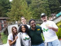 Students and their families arrived on campus for Move-in Day, where volunteers—including Cal Poly Humboldt President Richard Carvajal and student athletes—helped them moved their belongings into their new student residences.